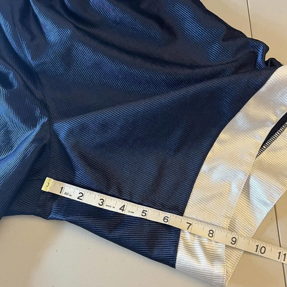 Vintage Nike Basketball‎ Dazzle Shorts Men's Medium Navy Pockets Activewear Y2K